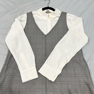 Ann Taylor Loft - sleeveless shift dress, plaid pattern. Sz M